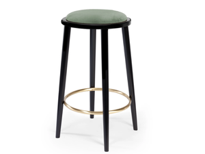 LUC - High wooden stool with integrated cushion _ Mambo Unlimited Ideas